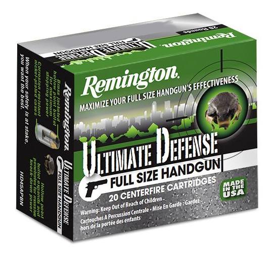 Remington Ultimate Defense Brass JHP +P Ammo