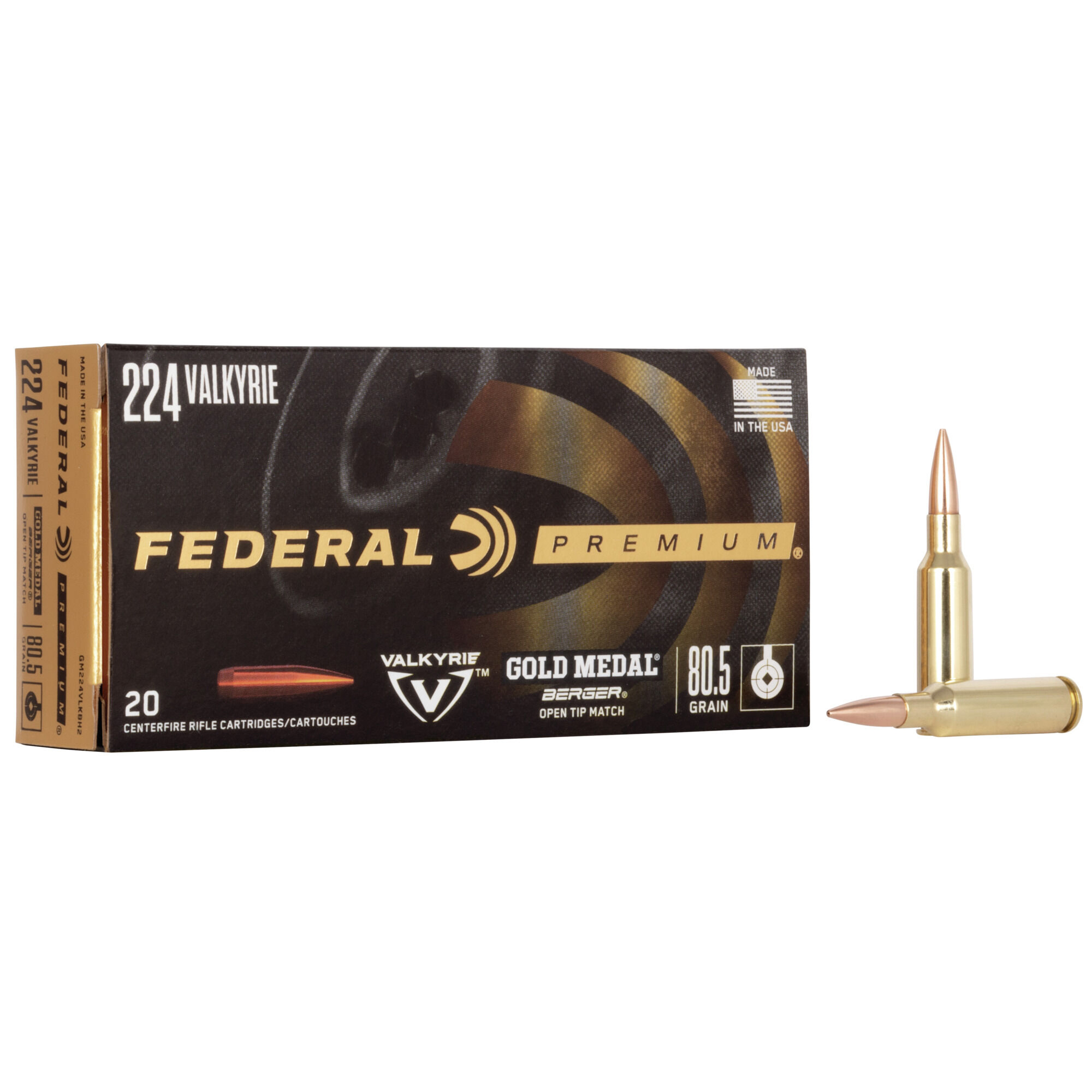 Federal Gold Metal Berger Valkyrie OTM Ammo