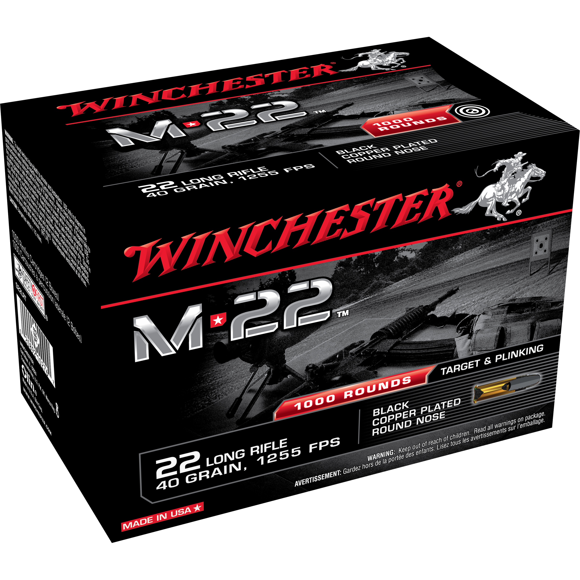 Bulk Winchester Black CP LRN Ammo