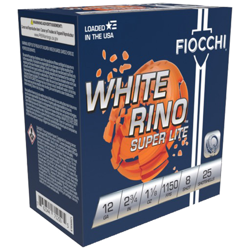 Fiocchi White Rino Super Lite Lead 1-1/8oz Ammo