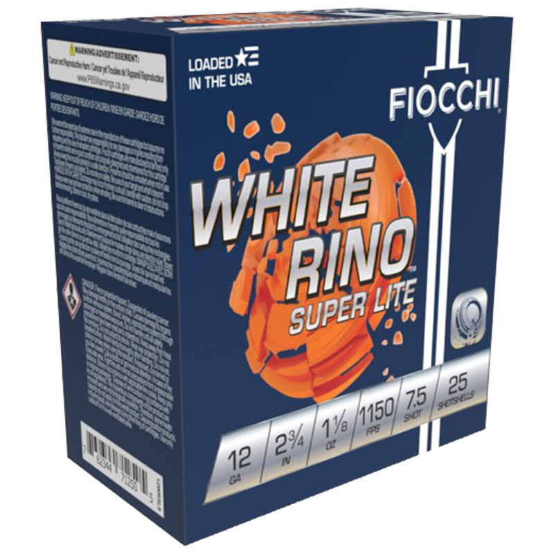 Fiocchi White Rino Super Lite Lead 1-1/8oz Ammo