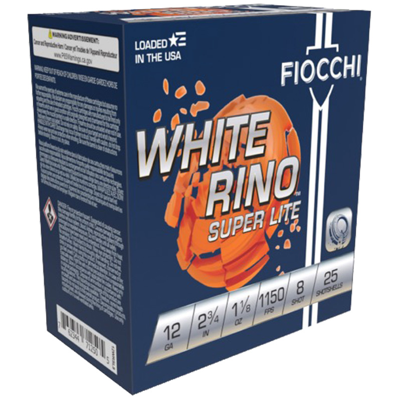 Fiocchi White Rino Super Lite Lead 1-1/8oz Ammo