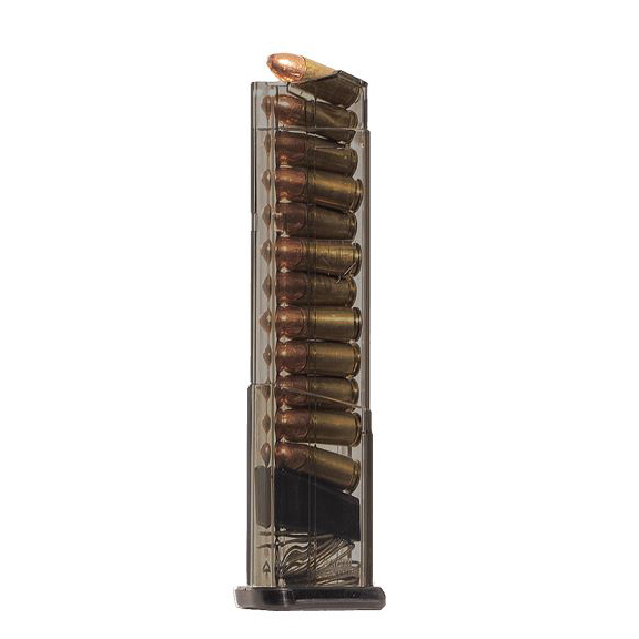 te Tactical Systems Pistol Magazine 9mm Luger 12 Rounds For S&W M&P Shield Carbon Smoke Ammo