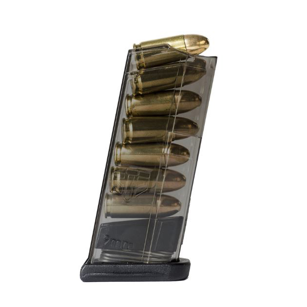 te Tactical Systems Pistol Magazine 9mm Luger 7 Rounds For Glock 43 Carbon Smoke Ammo