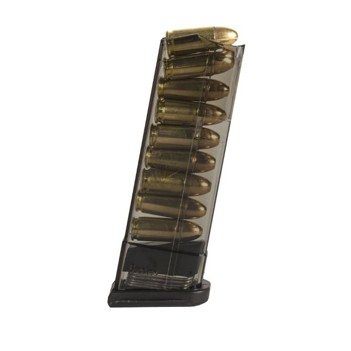 te Tactical Systems Pistol Magazine 9mm Luger 9 Rounds For Glock 43 Carbon Smoke Ammo