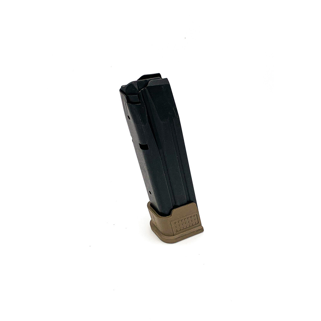 Mag Sig Sauer P320 9mm Pistol Magazine 21 Rounds Blued Steel With FDE Baseplate Ammo