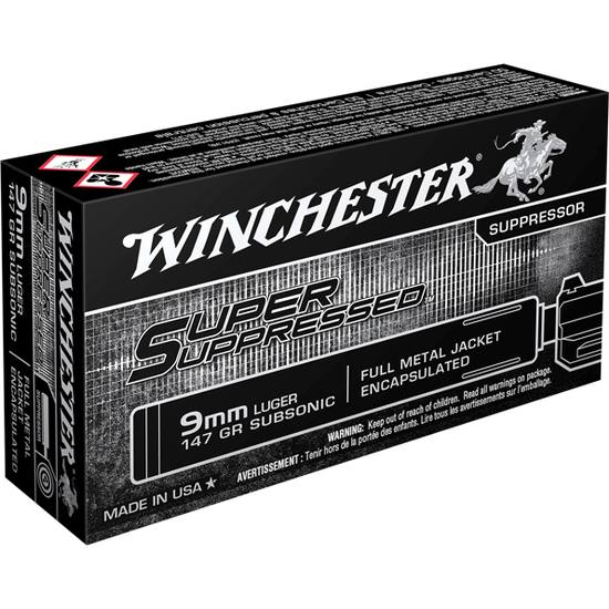 Winchester Luger Super Suppressed FMJE Ammo