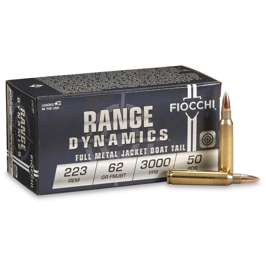 Fiocchi Shooting Dynamics Boat Tail Projectile FMJ Ammo