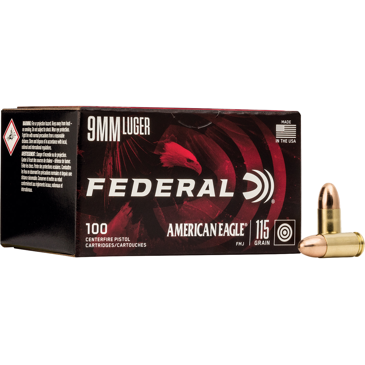 Federal American Eagle Luger FMJ Ammo