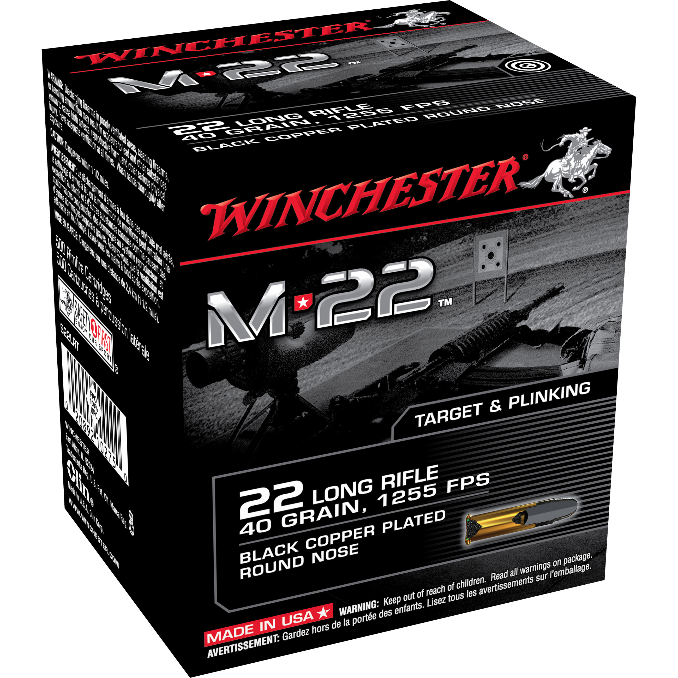 Bulk Winchester Black CP LRN Ammo