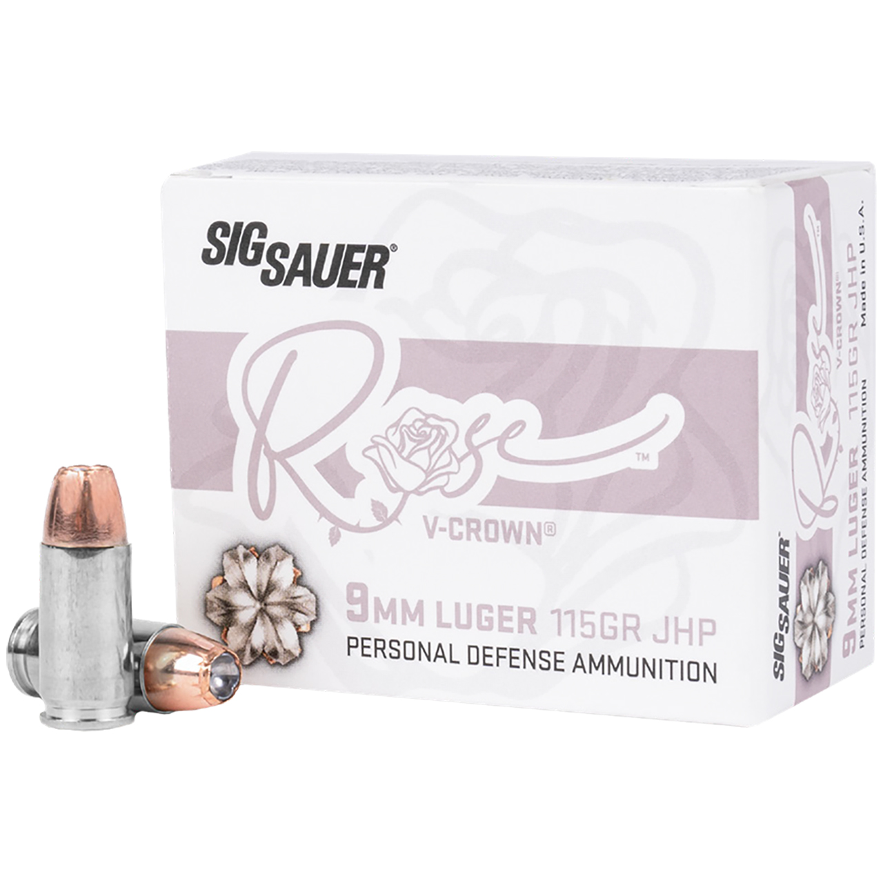 SIG Sauer Rose V-Crown Luger JHP Ammo