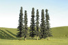 Bachmann 32003 5 -6 Conifer Trees 6 per Pack