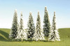 Bachmann 32102 N 3 - 4  Pine Trees with Snow 9 per Pack