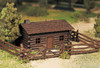 Bachmann 45982 O Log Cabin with Rustic Fence