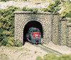 Woodland Scenics C1255 HO Tunnel Portal Random Stone Single Portal Single Track in use