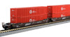 Kato 106-6182 N Gunderson MAXI-IV - BNSF "Swoosh"#254353 w/ Crowley Logistics Containers