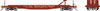 Rapido 138009 HO F30A 50' Flat Car - TTX Late Red - 6-Pack