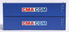 Jacksonville Terminal 405306 CMA CGM (rectangle logo) 40' Standard height (8'6") corrugated side steel containers