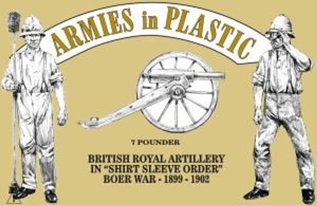 Armies In Plastic 5560 1/32 Boer War - British Royal Artillery in "Shirt Sleeve Order" - 1890-1902 Toy Soldiers