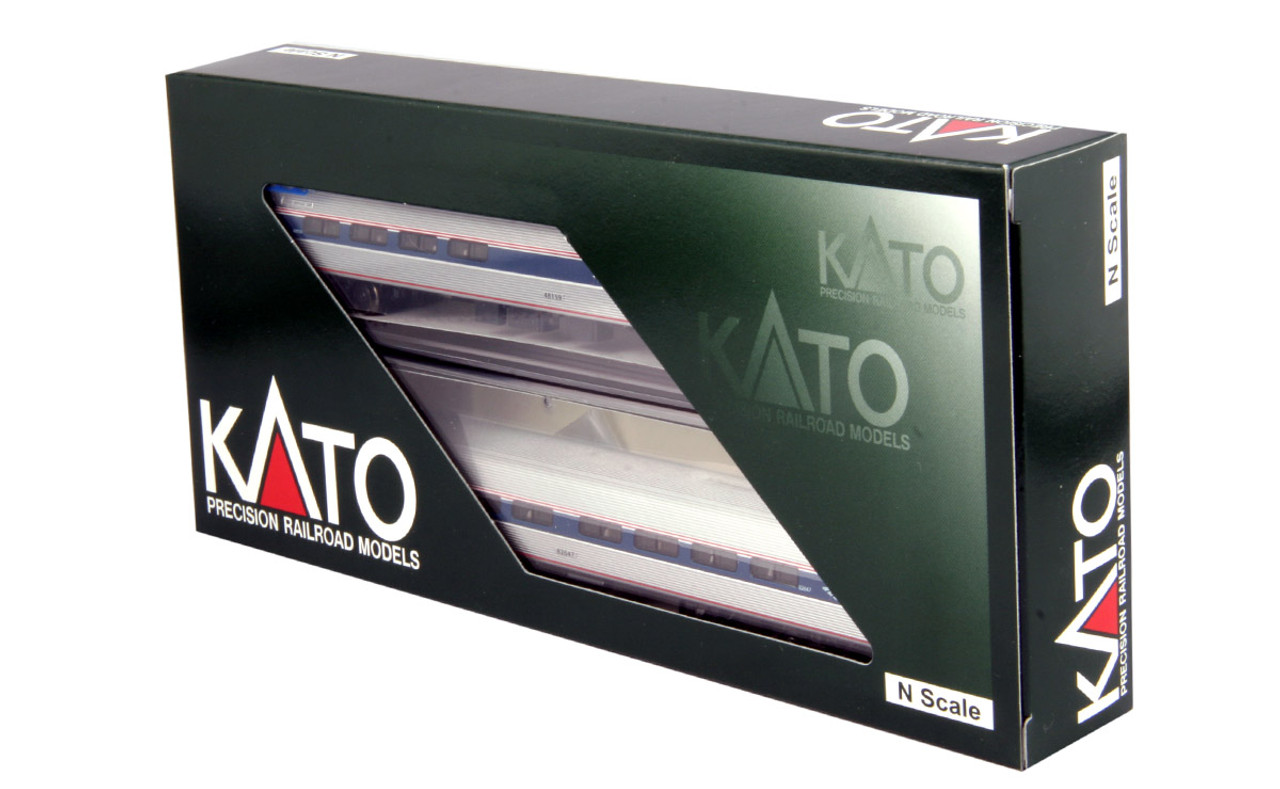 Kato 106-8003-1 N Amfleet I Phase VI 2-Car Set B w/ Interior Lighting