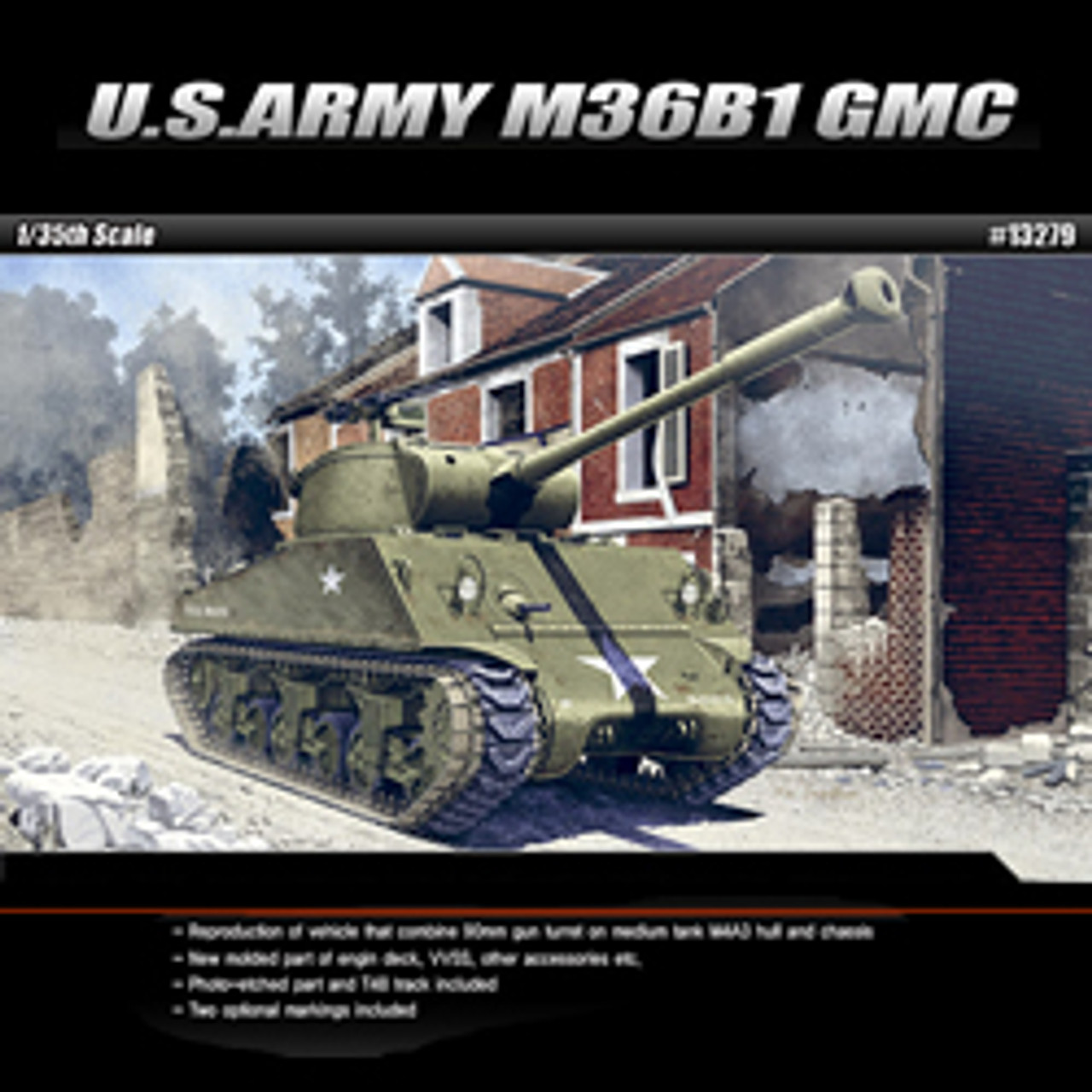 Academy 13279 1/35 M36B1 GMC US Army Plastic Model Kit