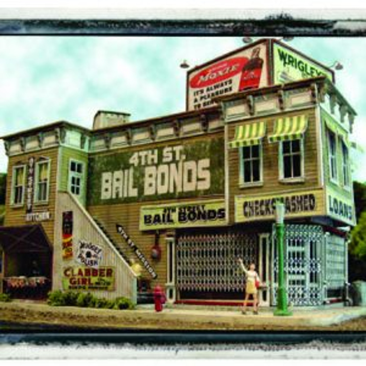 Bar MIlls 0132 HO 4Th Street Bail Bonds Building Kit