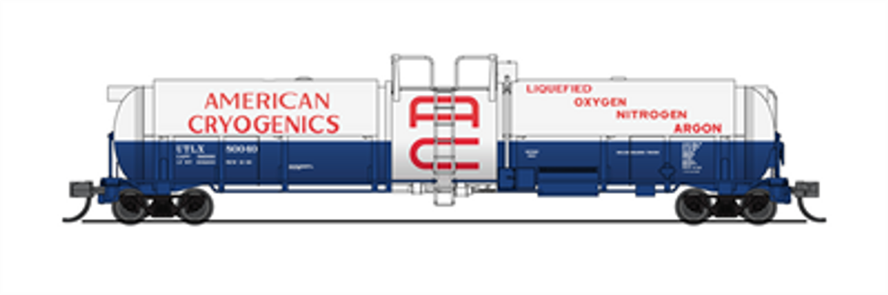 Broadway Limited 3831 N Cryogenic Tank Car, American Cryogenics, Single Car