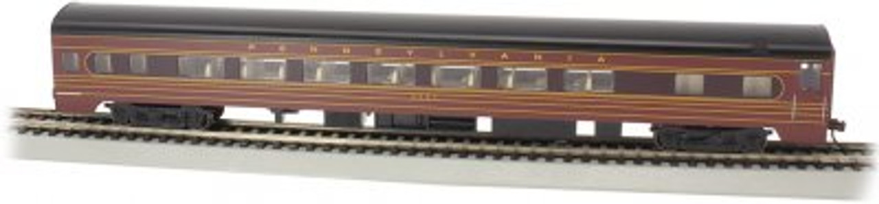 Bachmann 14212 Ho 85' Smooth Side Coach PRR #4251 w/Lighted Interior