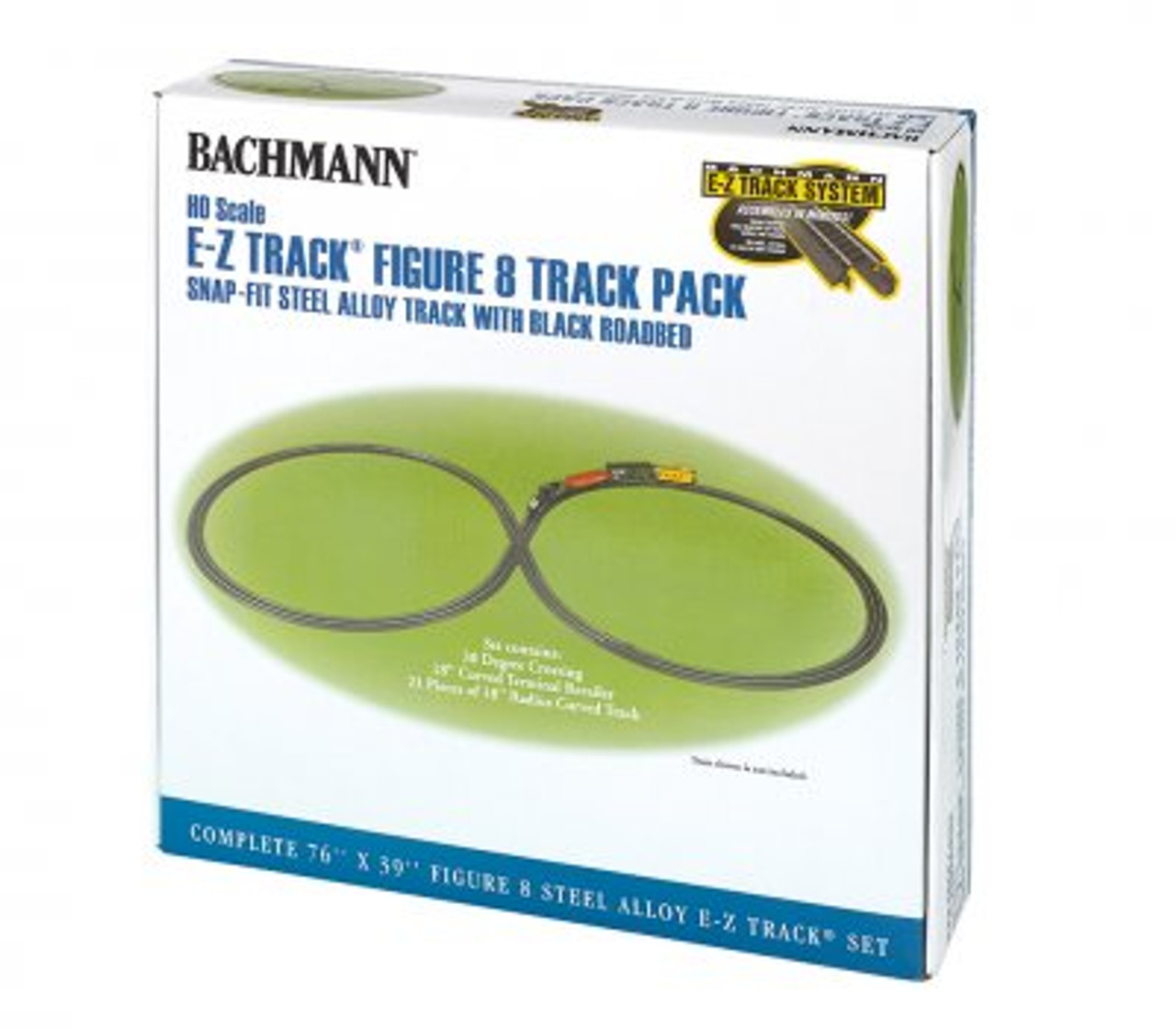 Bachmann 44487 HO E-Z Track Steel Alloy Figures 8 Track Pack