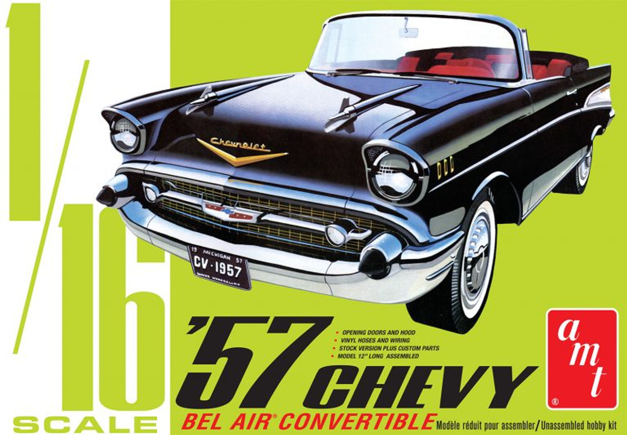 AMT 1159 1/16 1957 Chevy Bal Air Convertible Plastic Model Kit