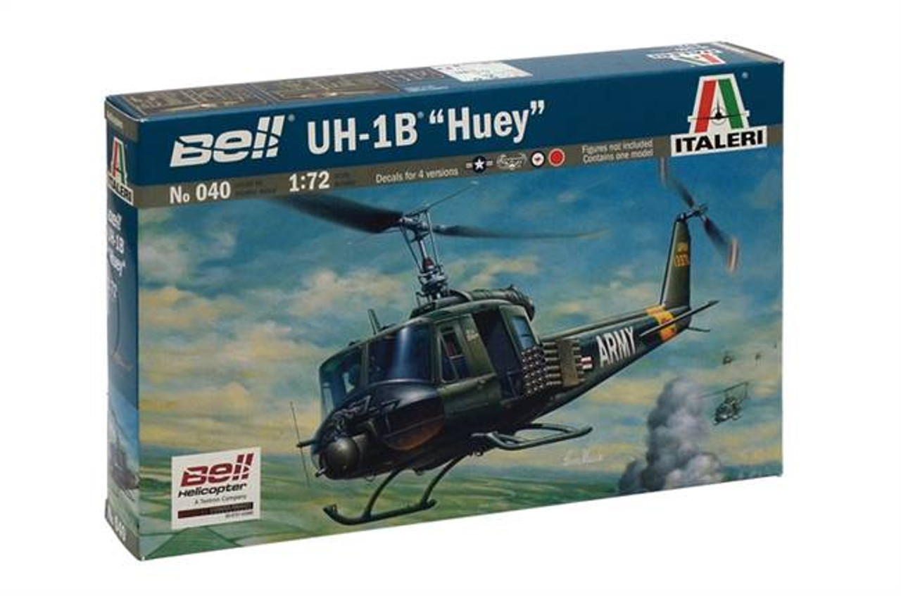 Italeri 040 1/72 UH-1B Huey Helicopter Plastic Model Kit