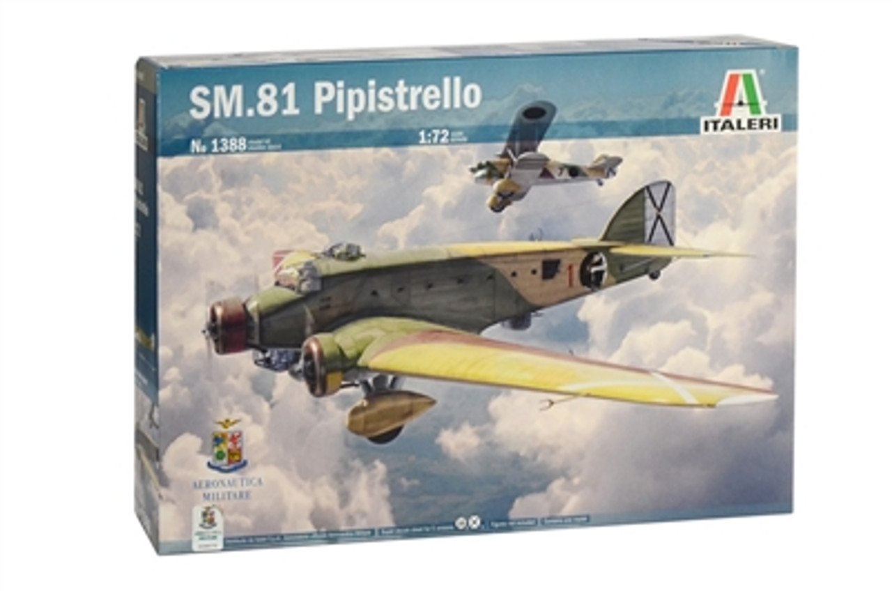 Italeri 1388 1/72 SM.81 Pipistrello Plastic Model Kit Box