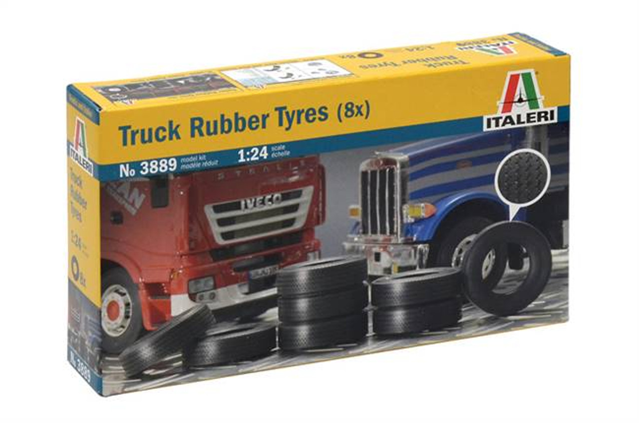 Italeri 3889 1/24 Truck Rubber Tires Model Kit Box