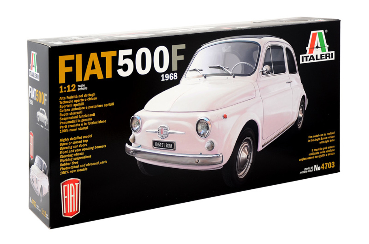 Italeri 4703 1/12 1968 FIAT 500F Plastic Model Kit Box