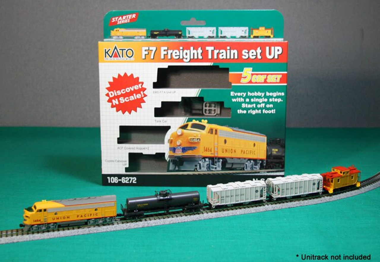 Kato 106-6272-DCC N F7 Freight Train Set Union Pacific w/ Ready to Run DCC