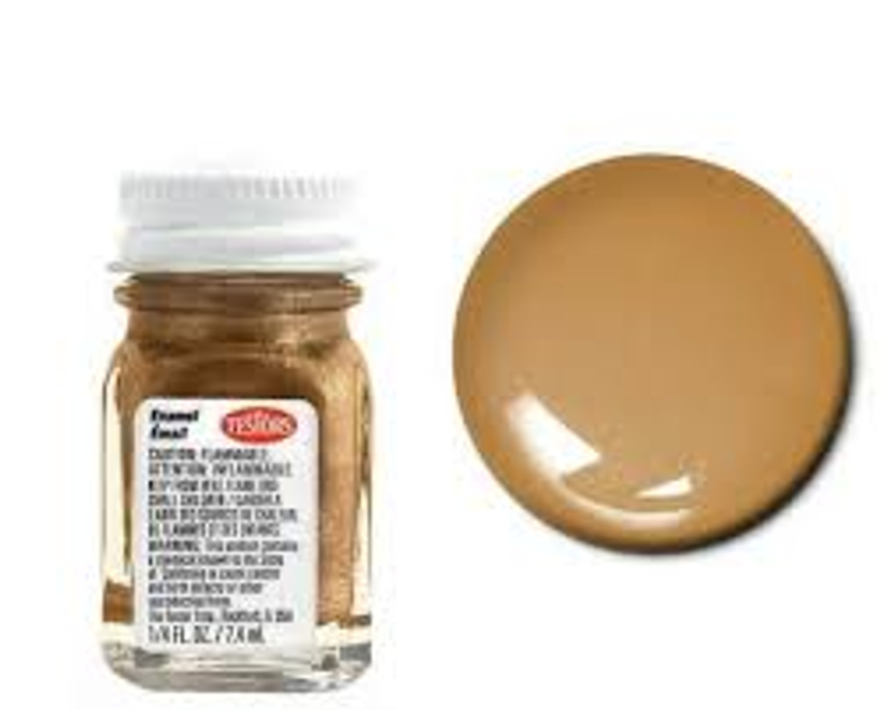 Testors 1182TT Flat Brass Enamel 1/4 oz