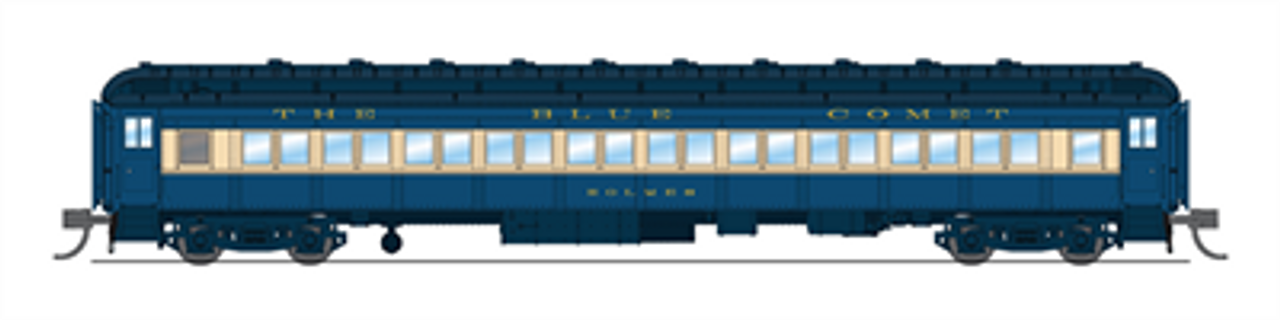 Broadway Limited 6528 N CNJ 80' Passenger Coach, Blue Comet, Single Car