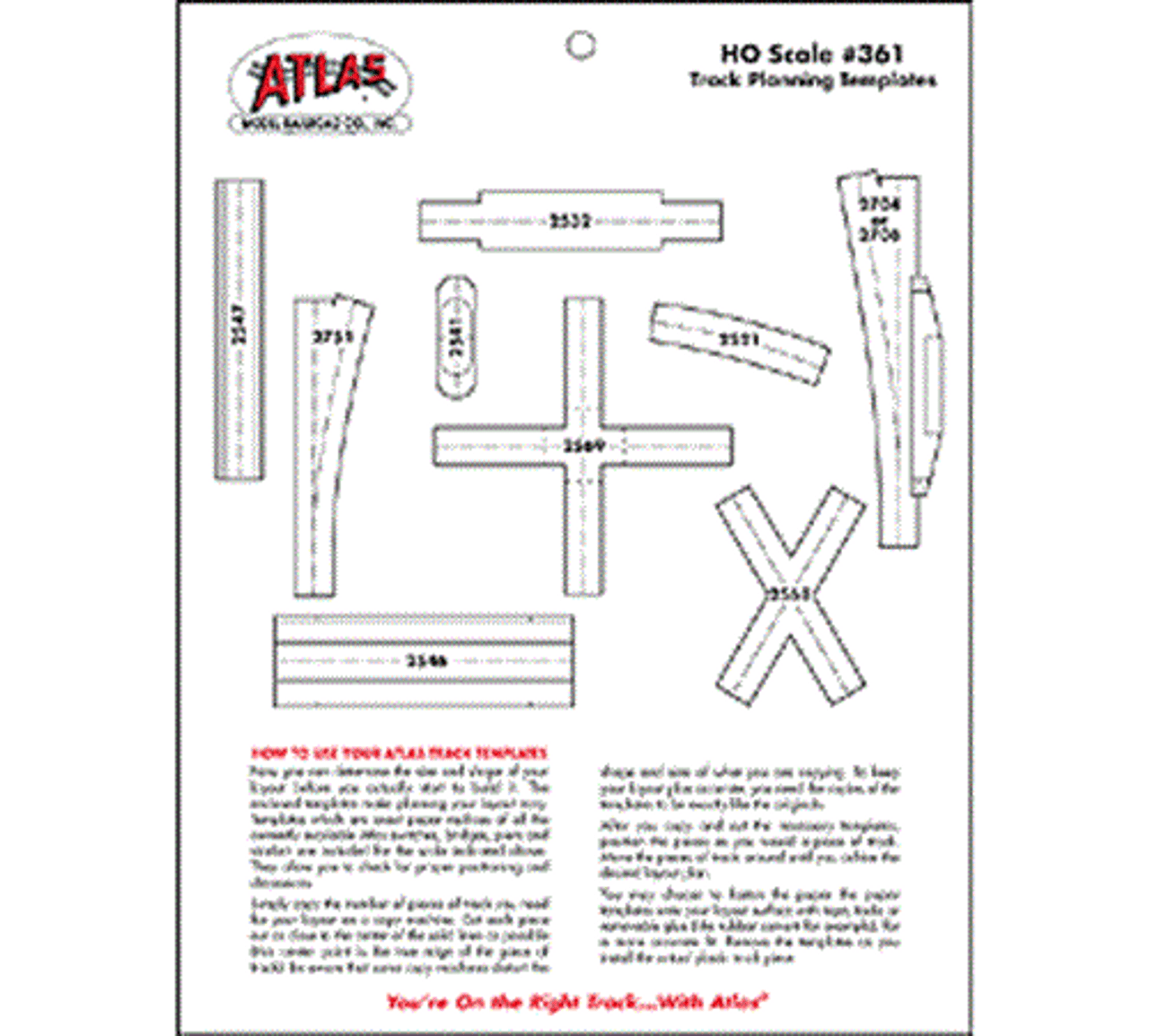 Atlas 0361 Ho Track Planning Templates