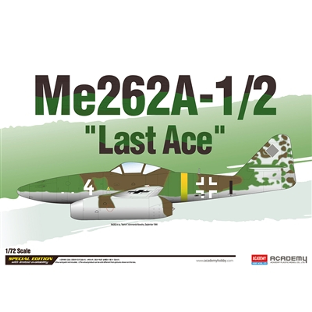 Academy 12542 1/72 Me262A-1/2 "Last Ace" Plastic Model Kit