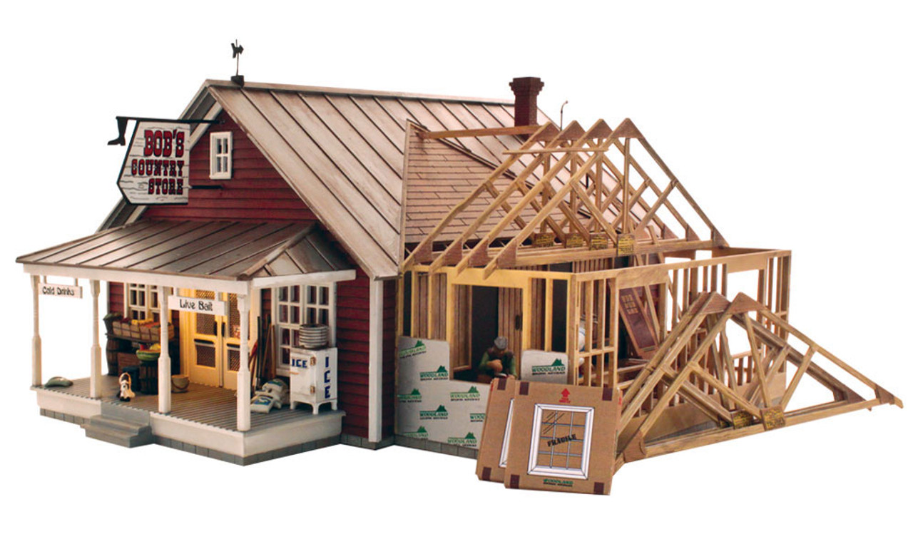 Woodland Scenics BR5845 O Country Store Expansion Prebuilt w/lights