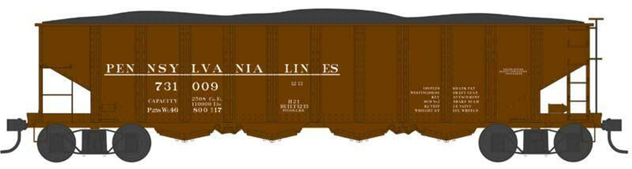 Bowser 43059 HO H-21 Hopper Car - Pennsylvania Lines H21 PCC&StL #731033