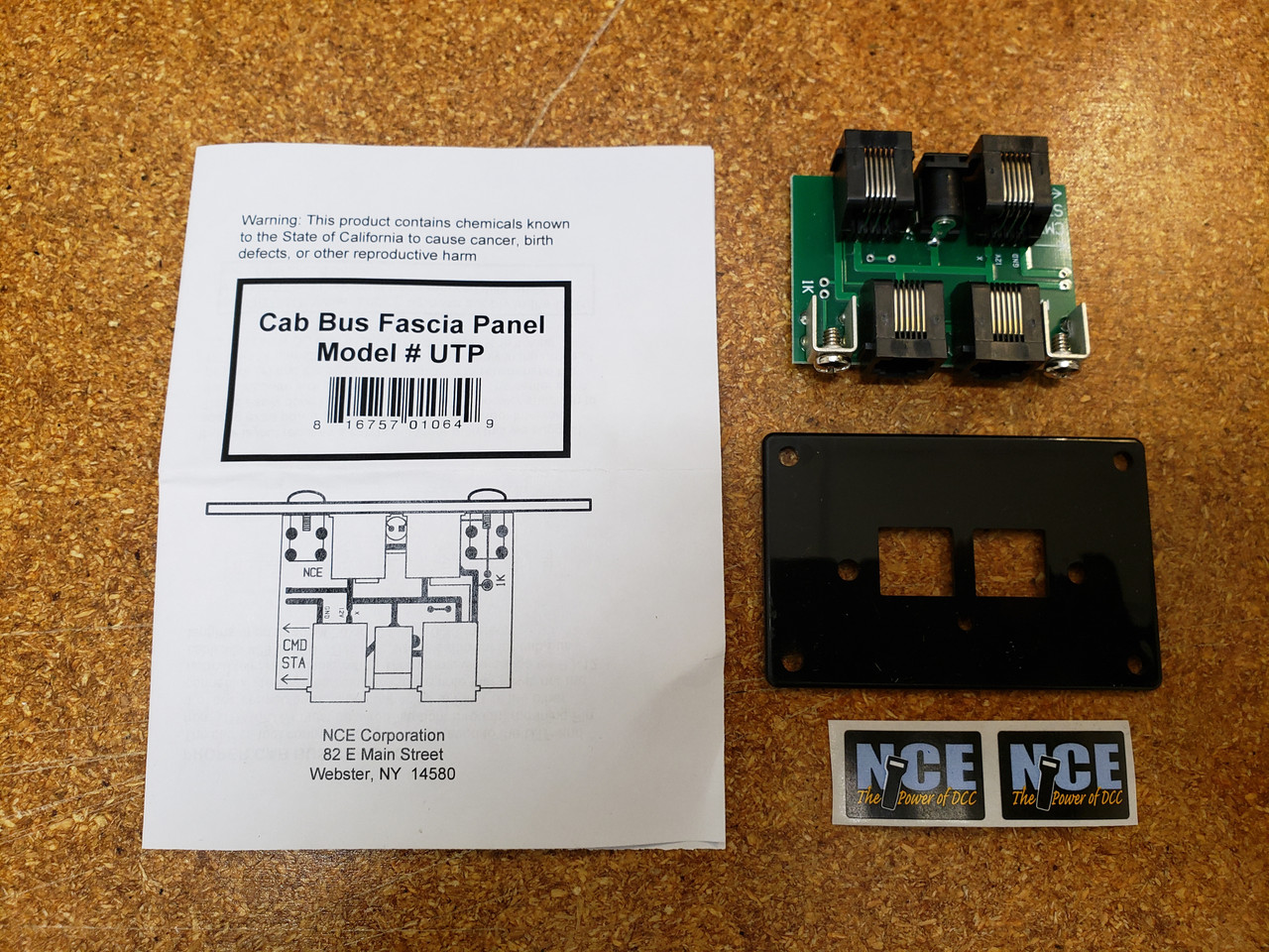 6554 of 21379
NCE 05240207 UTP Panel, cab bus fascia panel w/RJ12 plugs