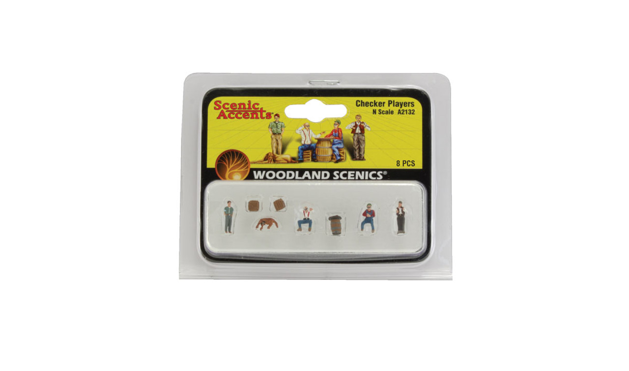 Woodland Scenics A2132 Checker Players - N Scale Package