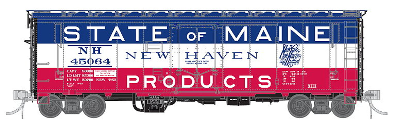 Eastern Seaboard 400302 Ho XIH Boxcar - New Haven "State of Maine" #NH 45064
