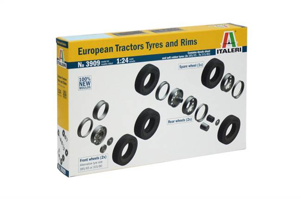 Italeri 3909 1/24 European Tractors Tyres and Rims Model Kit