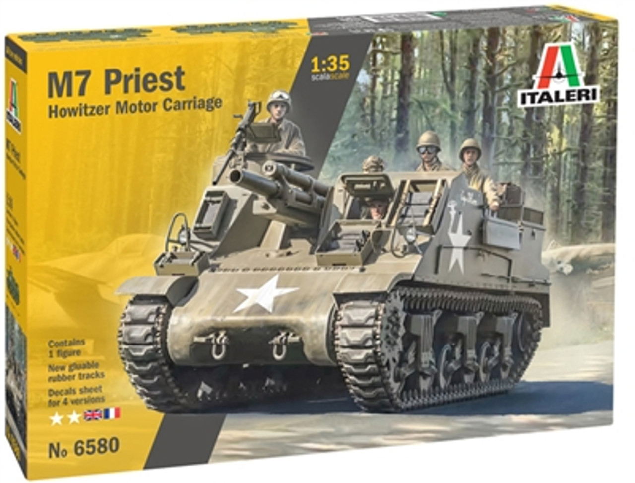 Italeri 6580 1/35 M-7 Priest Self-Propelled Howitzer Plastic Model Kit