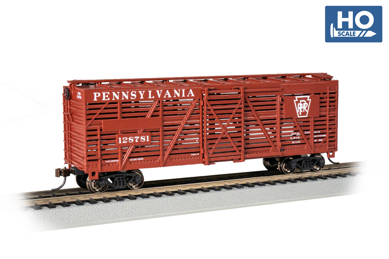 Bachmann 18515 Ho 40' Stock Car - Pennsylvania Railroad #128781