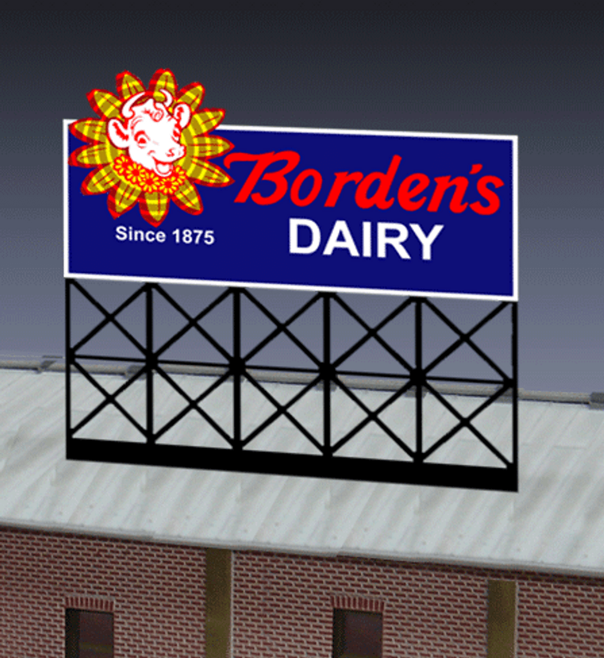 Miller Engineering 1052 Ho/N Bordon's Dairy Billboard