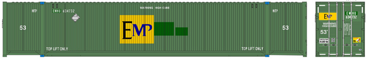 Atlas 50 005 944 N 53' Container - EMP w/Large Side Logo Set #1