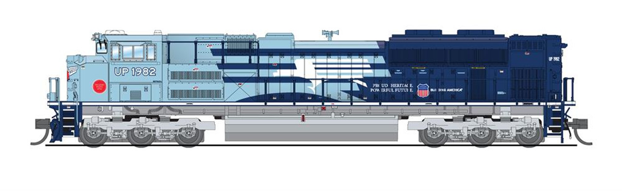 Broadway Limited 7031 N EMD SD70ACe - Union Pacific #1982 Missouri Pacific Heritage Paragon4 Sound/DC/DCC